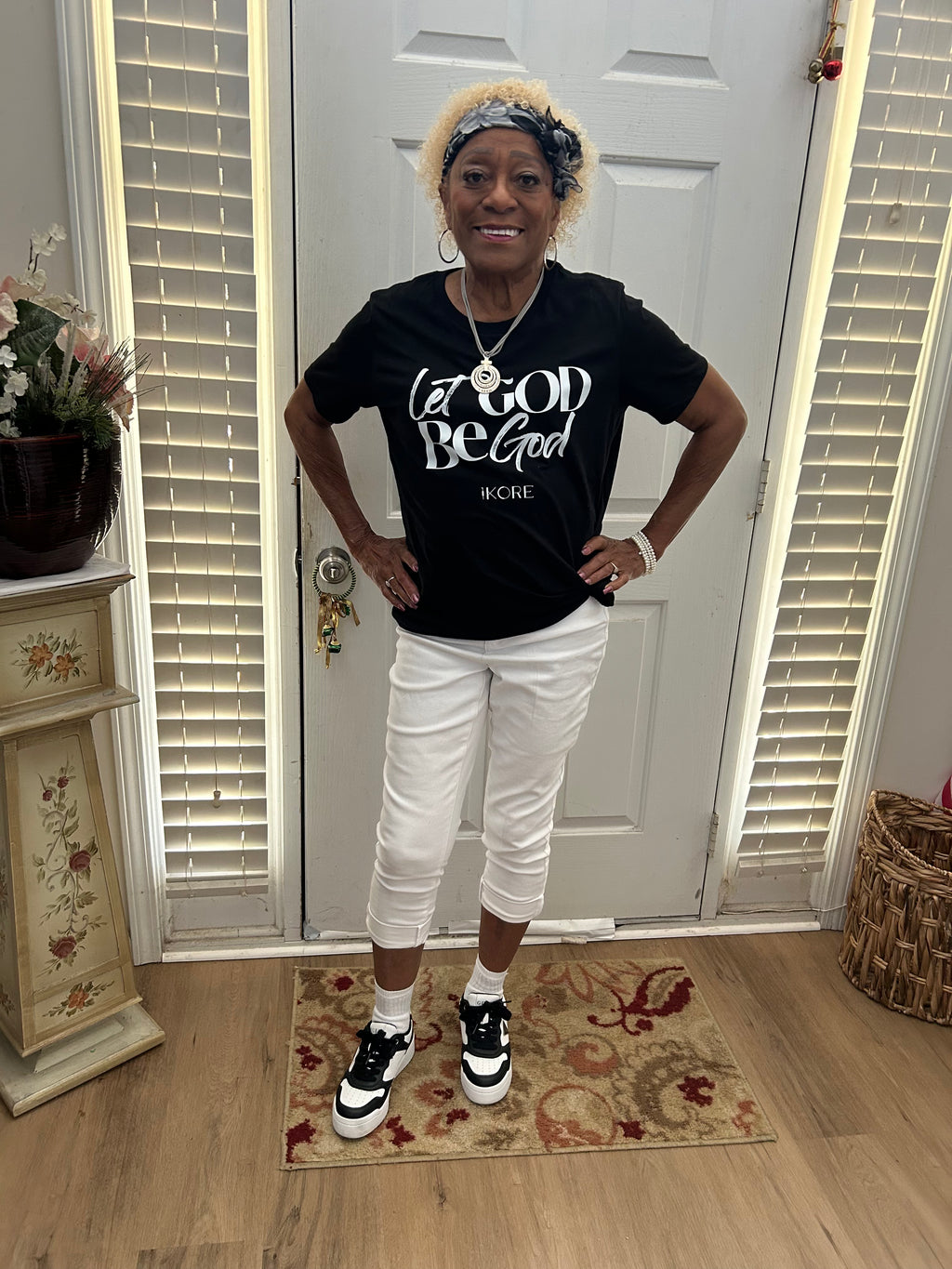 "Let GOD Be GOD" | Black T-shirt Women - The Harvest Collection