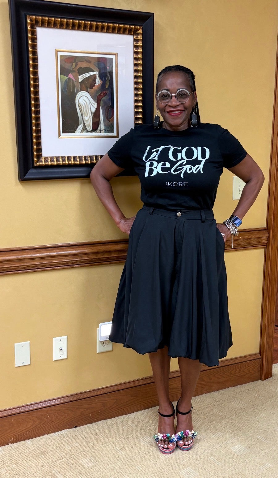 "Let GOD Be GOD" | Black T-shirt Women - The Harvest Collection