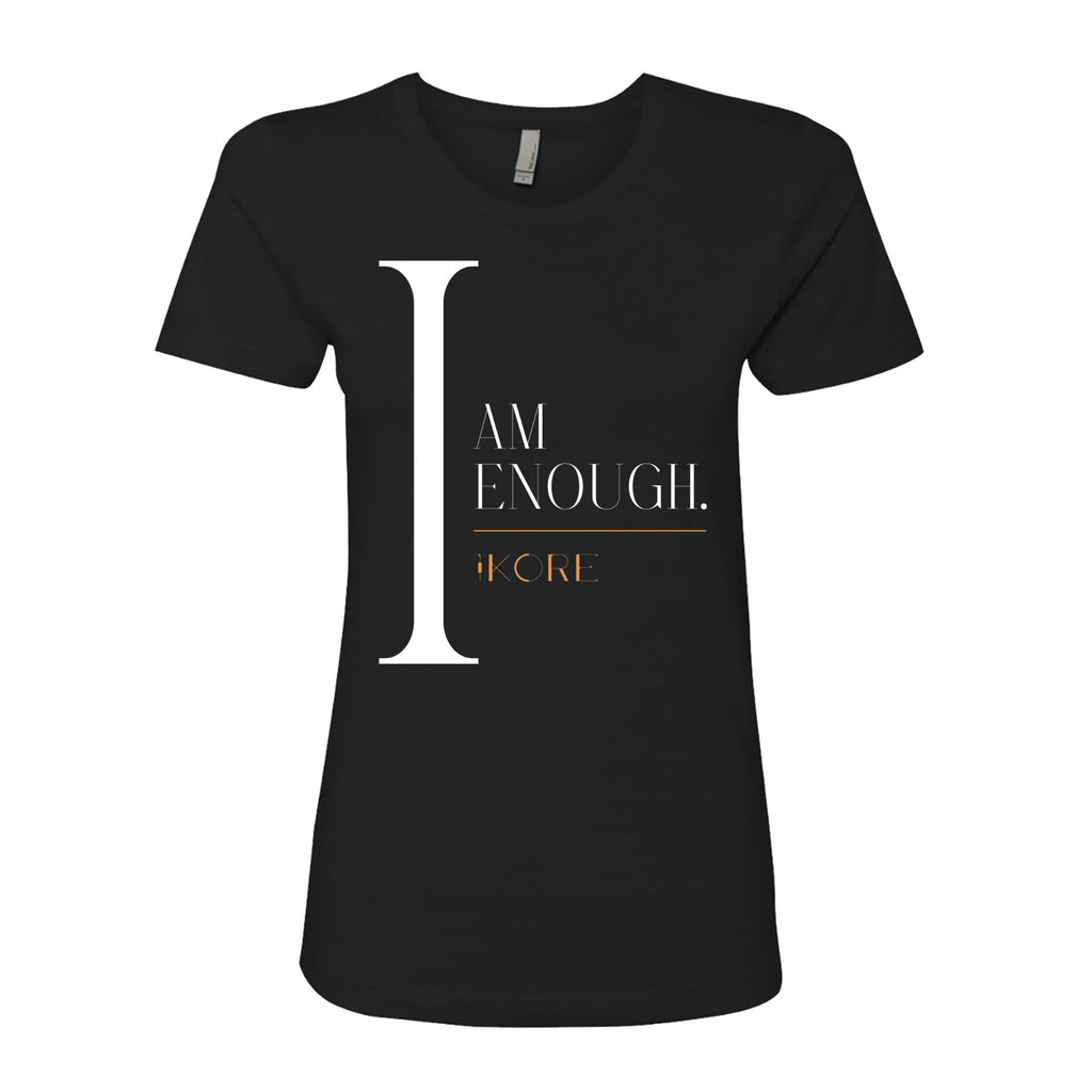 "I Am Enough" | Black T-shirt Women - The Harvest Collection