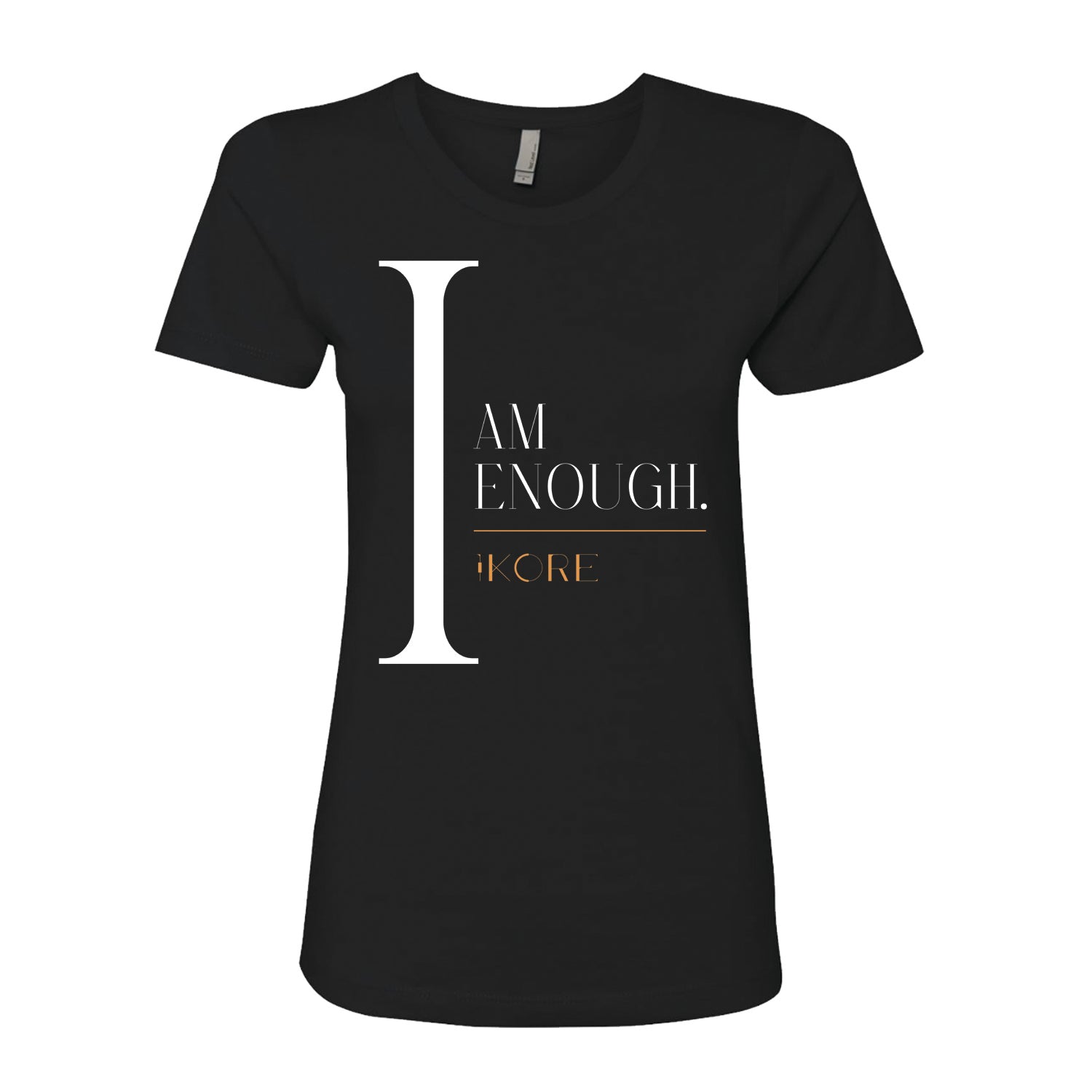 "I Am Enough" | Black T-shirt Women - The Harvest Collection