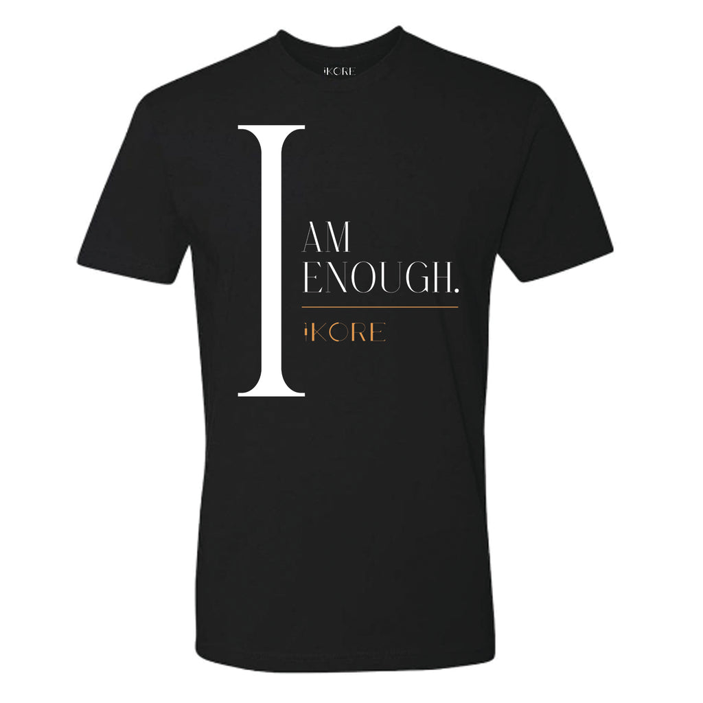 "I Am Enough" | Black T-shirt Unisex - The Harvest Collection