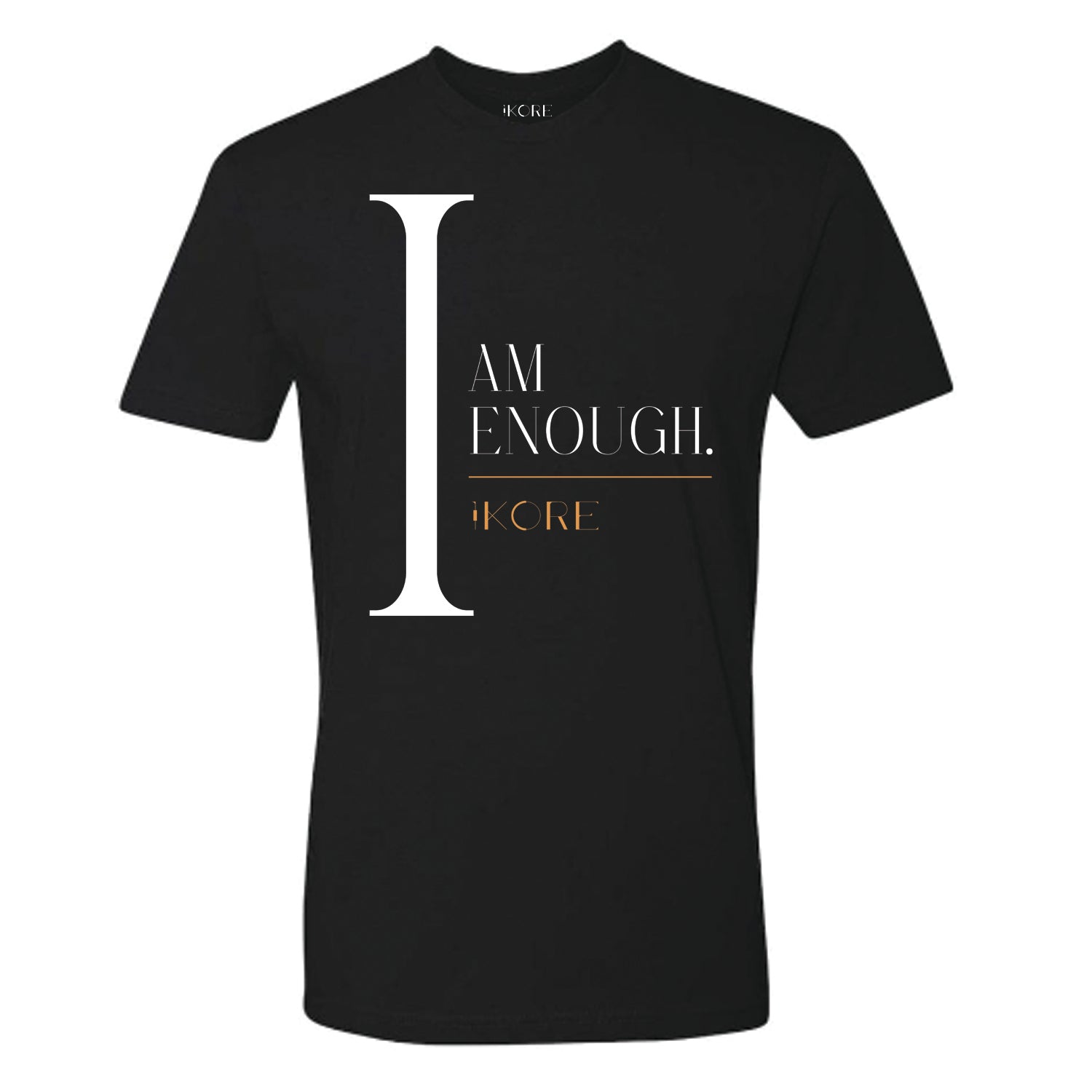 "I Am Enough" | Black T-shirt Unisex - The Harvest Collection