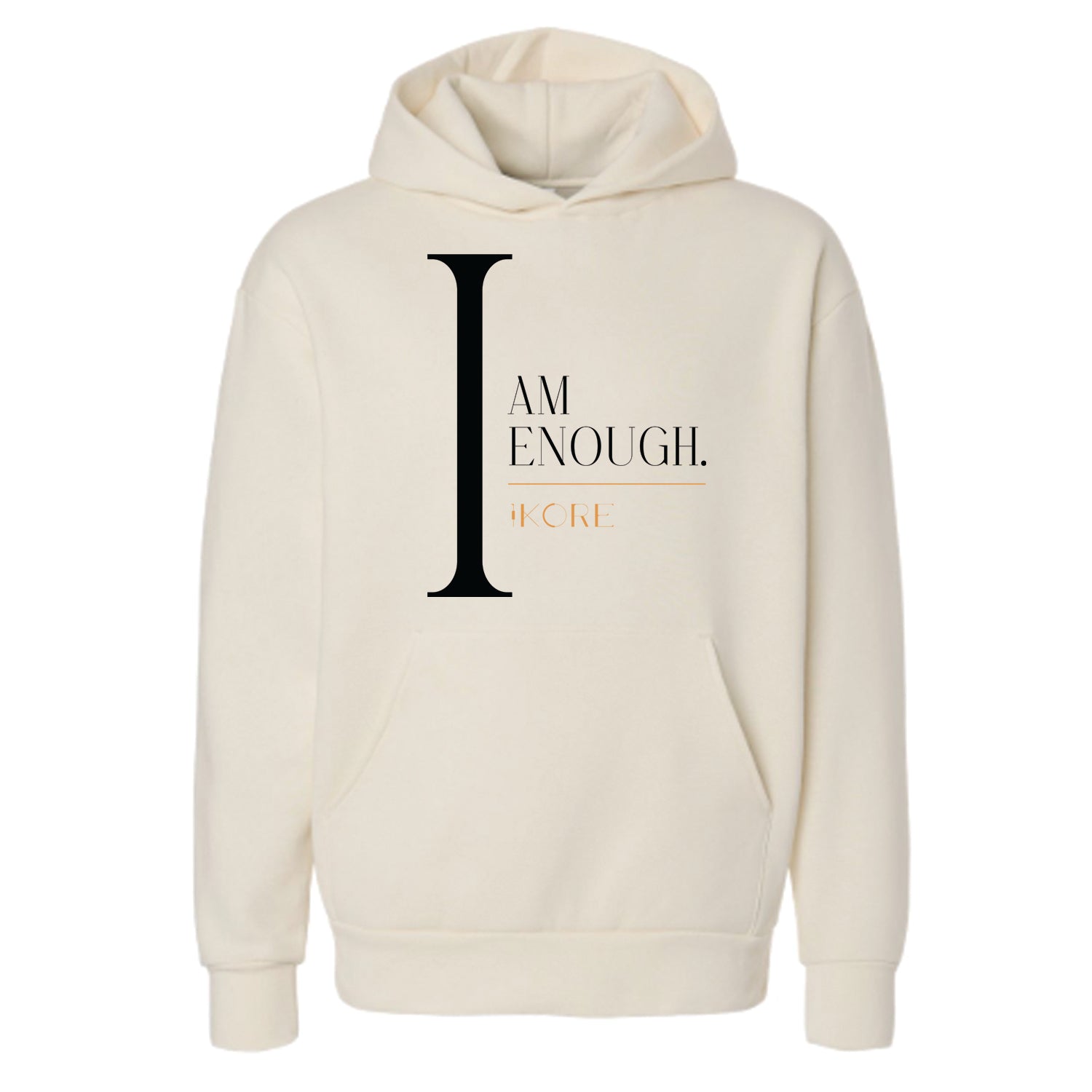 "I Am Enough" | Cream Hoodie Unisex - The Harvest Collection
