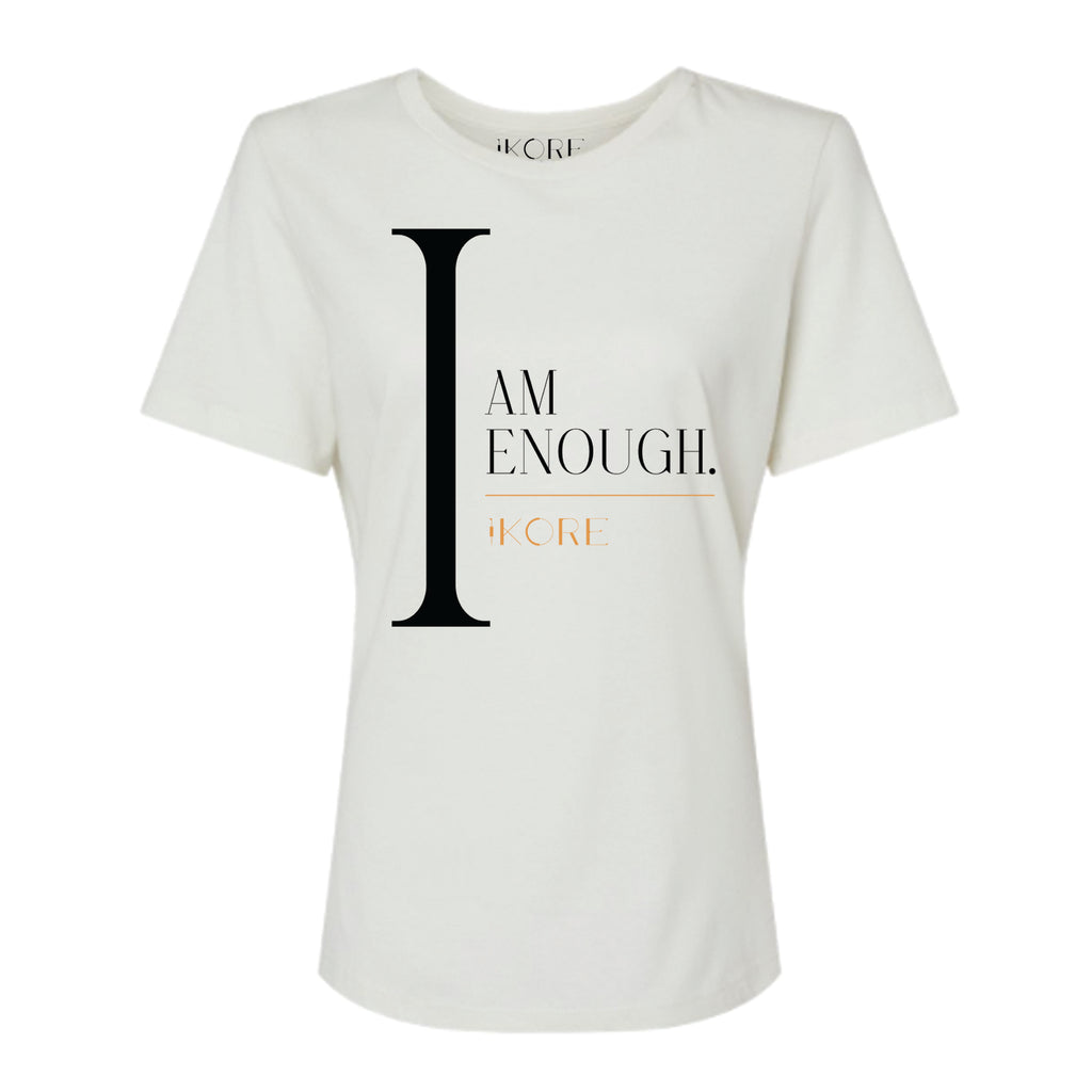 "I Am Enough" | Oatmeal T-shirt Women - The Harvest Collection