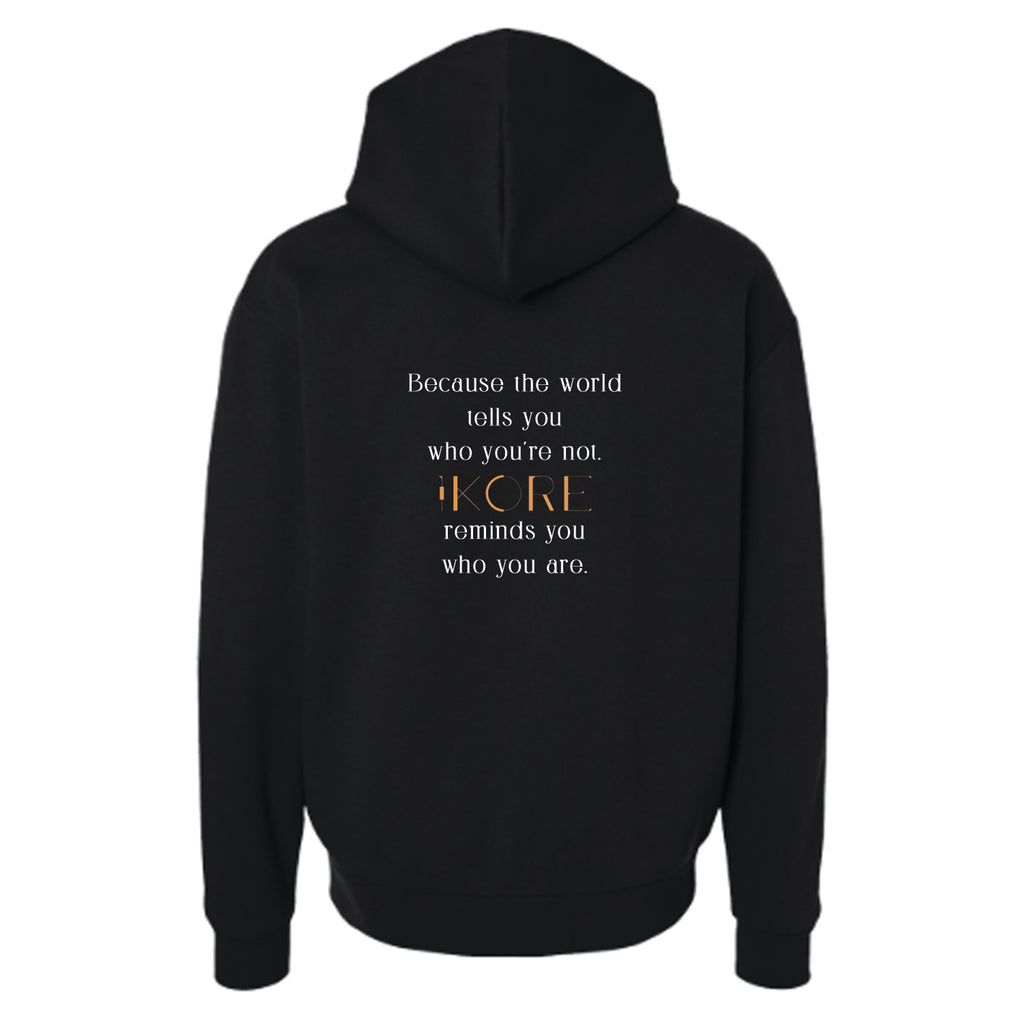 "I Am Enough" | Black Hoodie Unisex - The Harvest Collection
