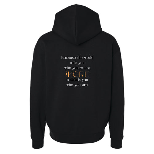 "I Am Enough" | Black Hoodie Unisex - The Harvest Collection