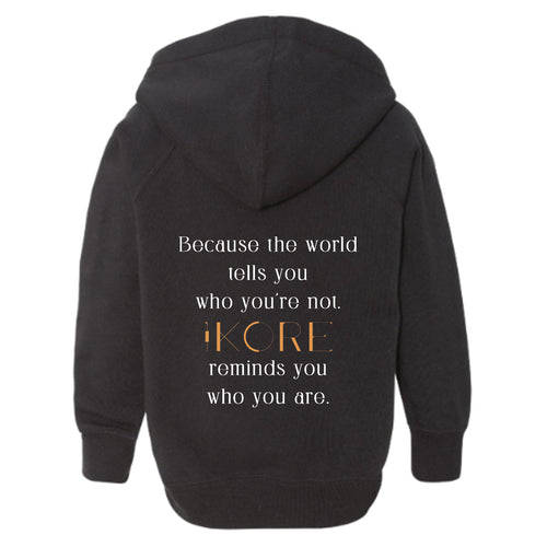 "I Am Enough" | Black Hoodie Toodler - The Harvest Collection