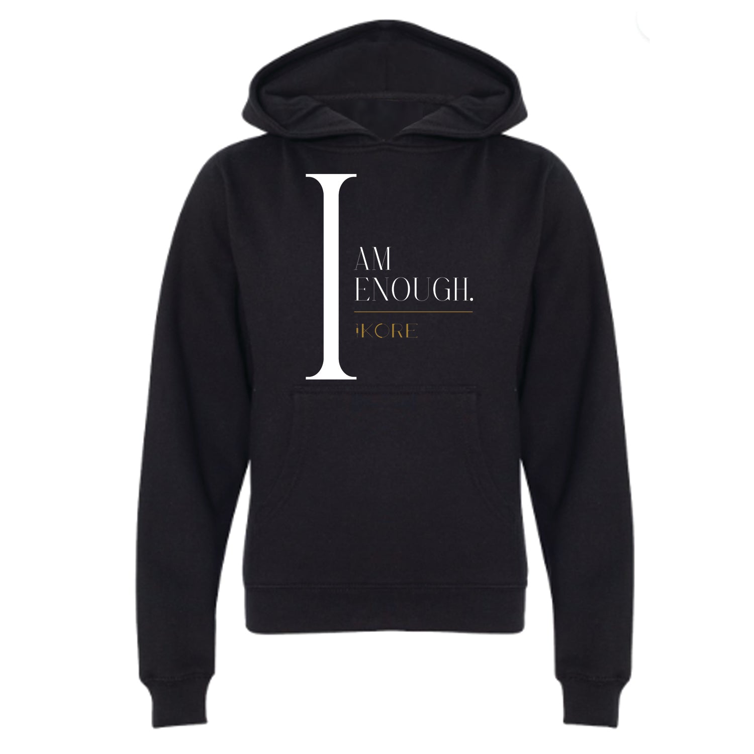 "I Am Enough" | Black Hoodie Toodler - The Harvest Collection