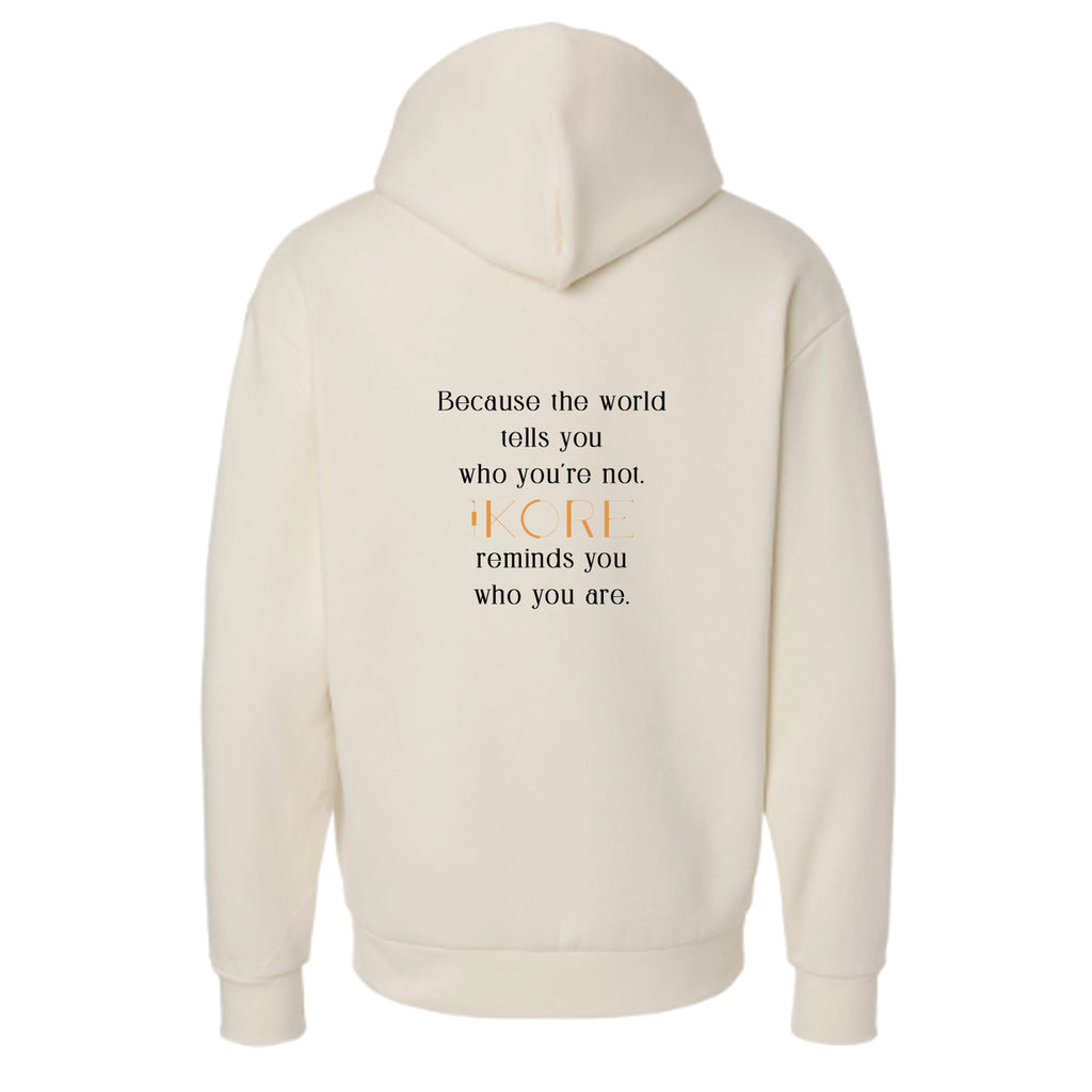 "I Am Enough" | Cream Hoodie Unisex - The Harvest Collection