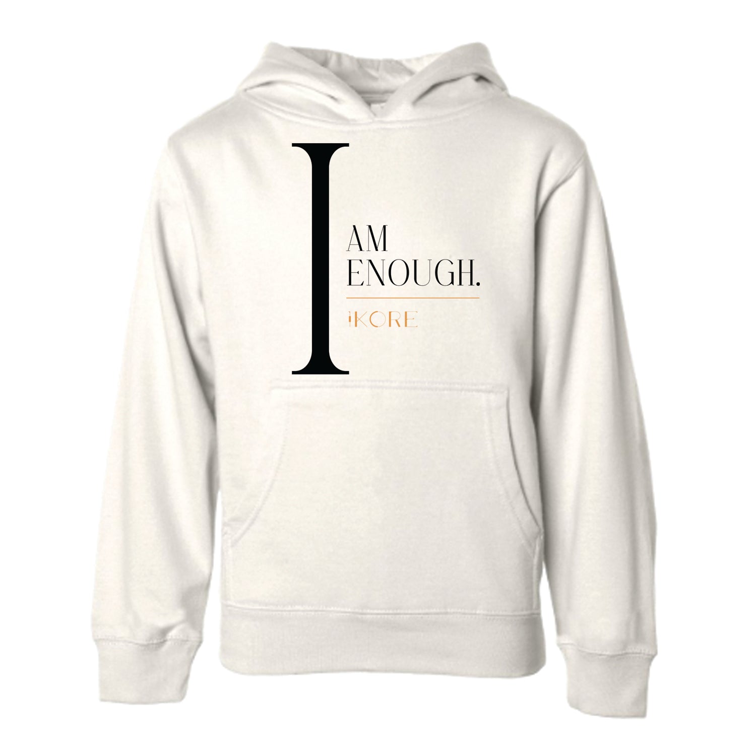 "I Am Enough" | Cream Hoodie Youth - The Harvest Collection