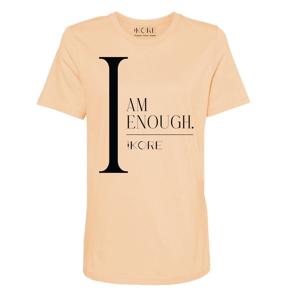 "I Am Enough" | Camel (For a Limited Time Only) T-shirt Women - The Harvest Collection